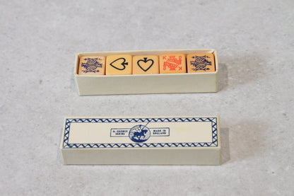 Vintage ST. GEORGE SERIES Butterscotch Poker Dice BAKELITE Original BOX