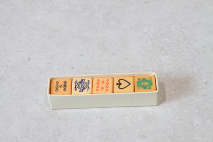 Vintage ST. GEORGE SERIES Butterscotch Poker Dice BAKELITE Original BOX