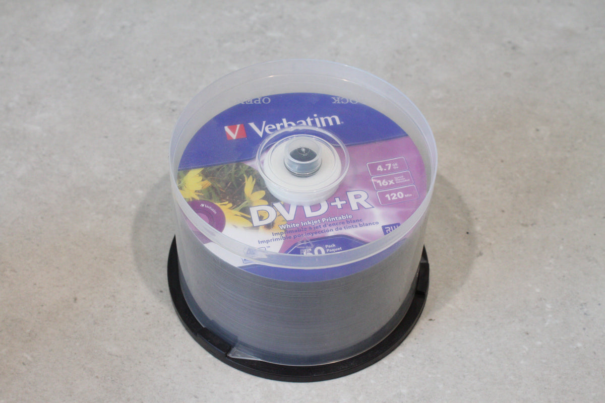 Verbatim 48PK DVD+R 4.7GB 16x Printable White Inkjet (opened)