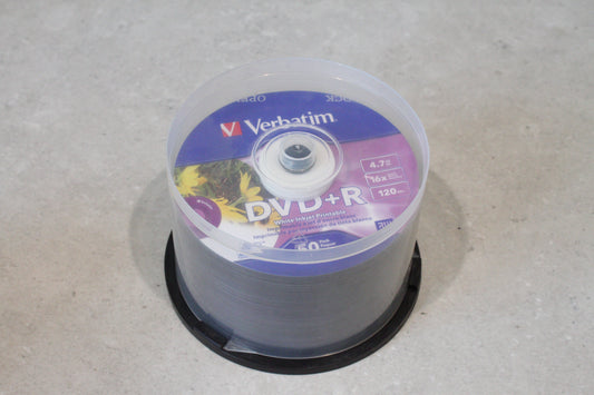 Verbatim 48PK DVD+R 4.7GB 16x Printable White Inkjet (opened)