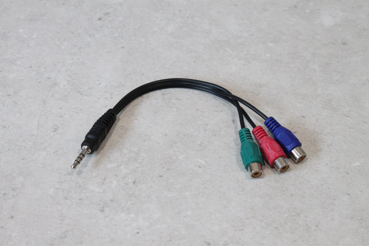 3 x RCA Plugs to 4 Pin 3.5mm AV Cable 20CM