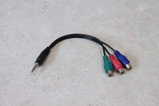 3 x RCA Plugs to 4 Pin 3.5mm AV Cable 20CM