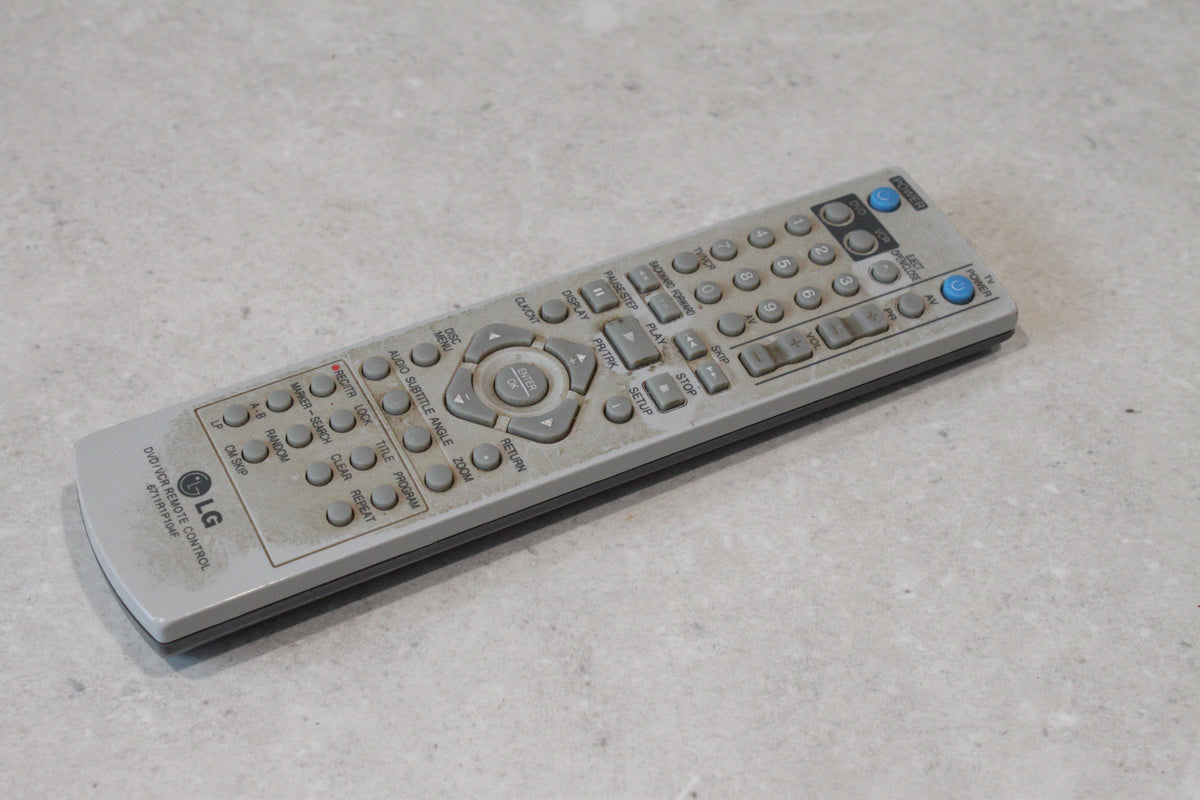 LG DVD/VCR Remote Control 6711R1P104F