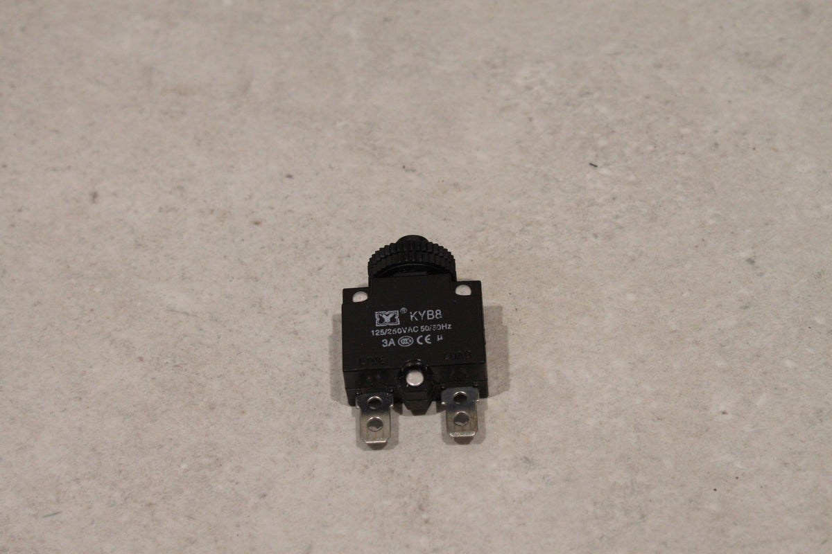 Push Button Thermal Overload Switch 250VAC 3A KYB8