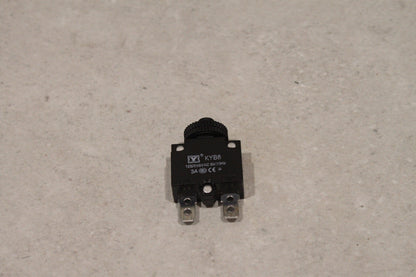 Push Button Thermal Overload Switch 250VAC 3A KYB8