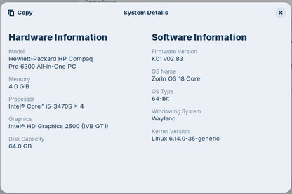 HP Compaq Pro 6300 All-In-One PC – Fast Wi-Fi – Zorin OS 18