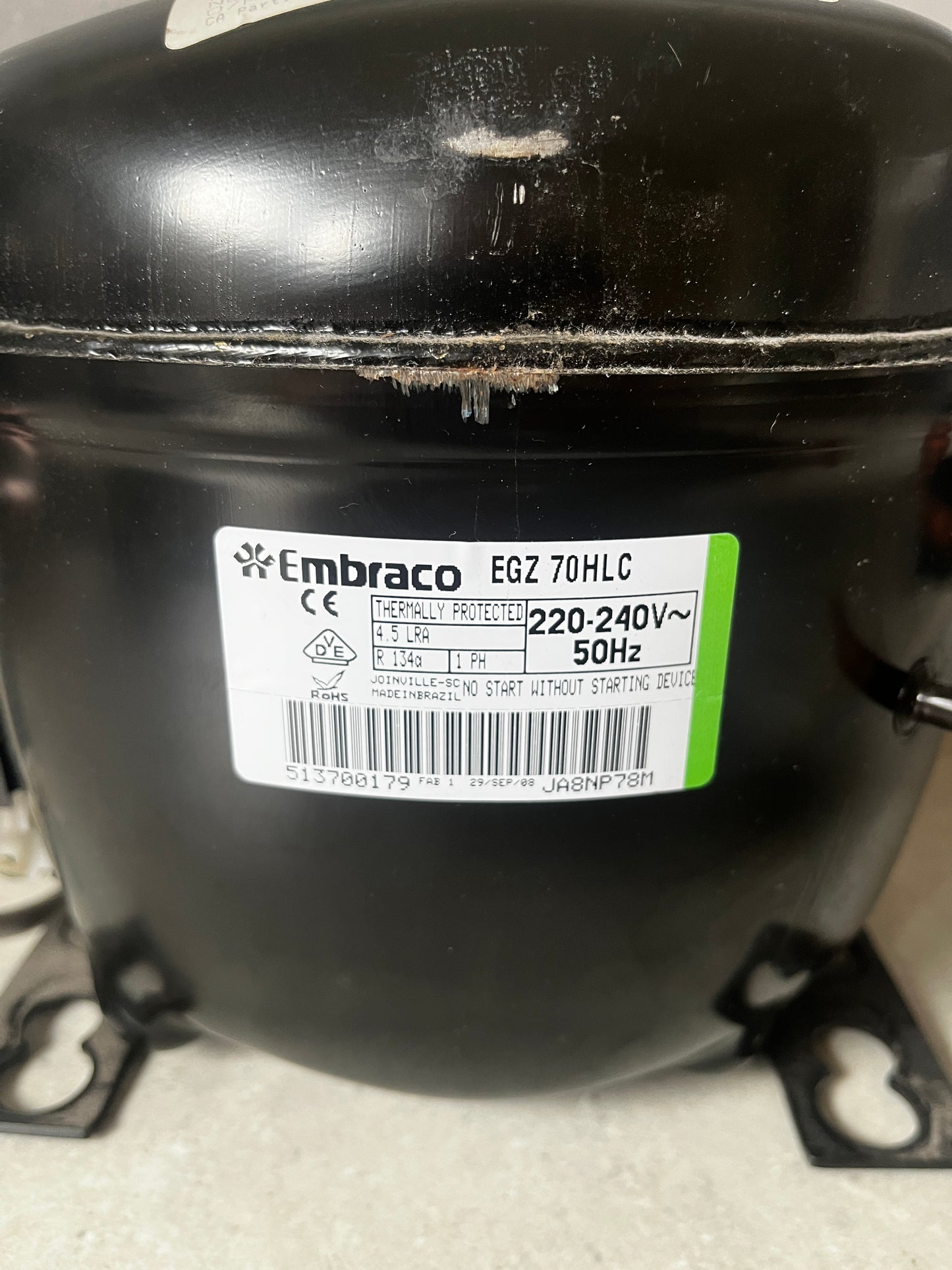 Embraco EGZ 70HLC Fisher Paykel 21770 E381T 240V 66C88RAW - 207215P