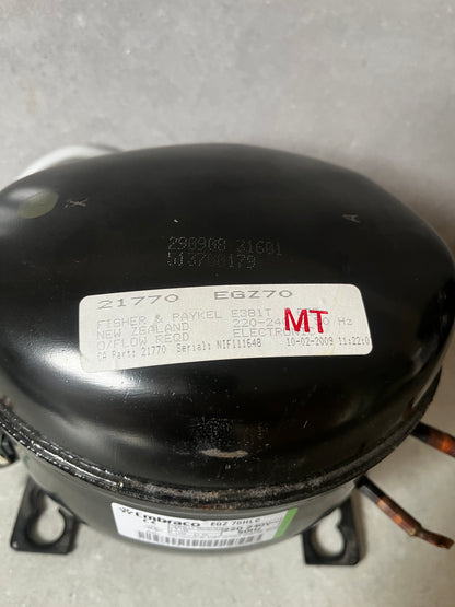 Embraco EGZ 70HLC Fisher Paykel 21770 E381T 240V 66C88RAW - 207215P