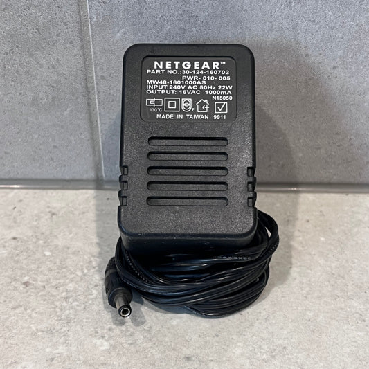 16V AC 1000mA NETGEAR POWER SUPPLY MW48-1601000AS