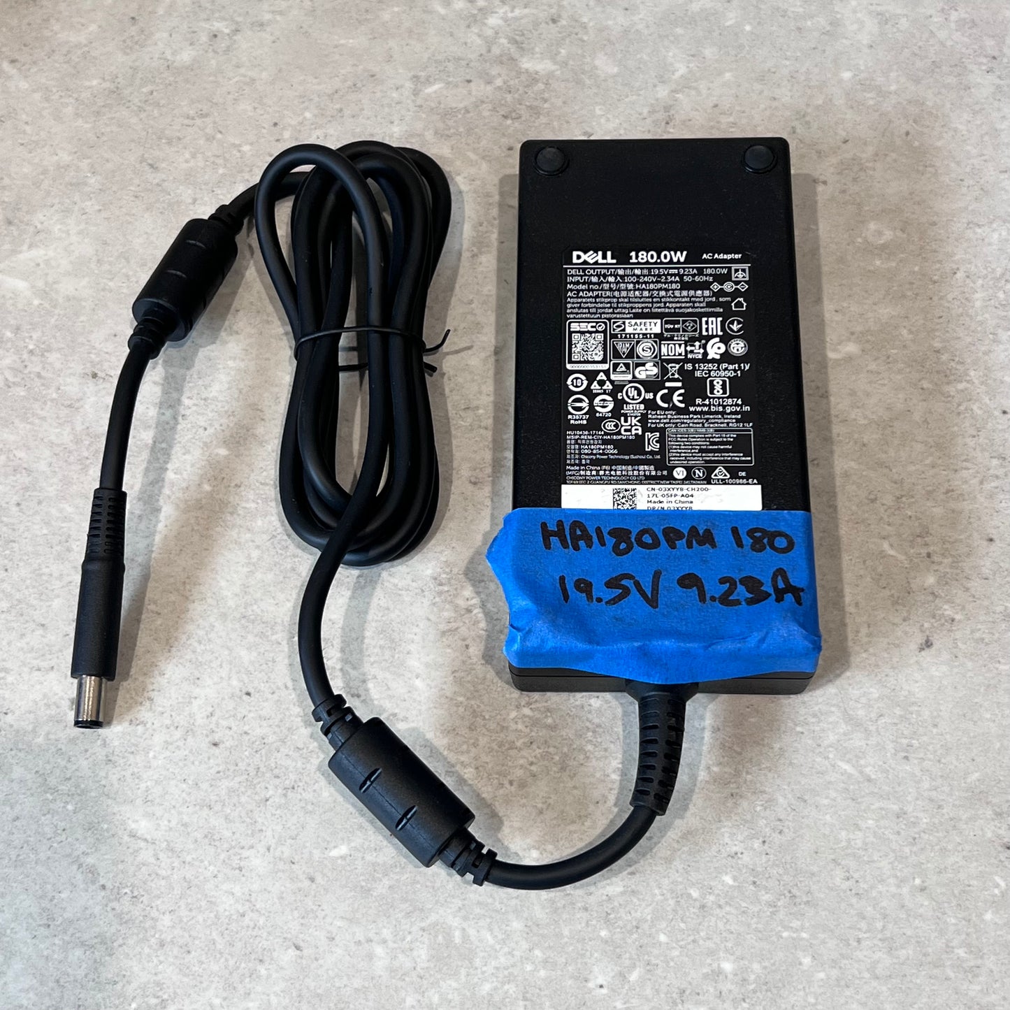 19.5VDC 9.23A DELL 180W AC ACAPTER HA180PM180