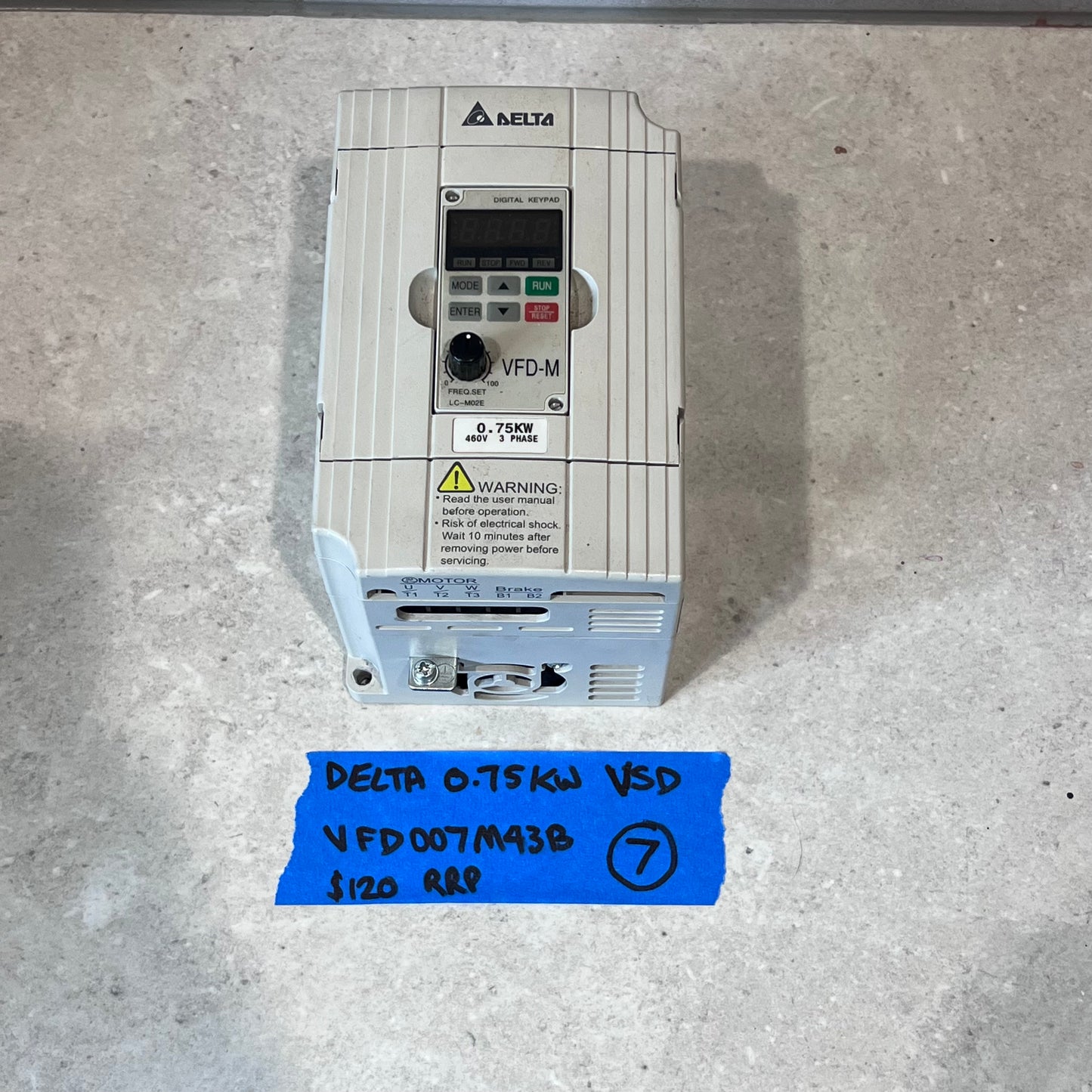 DELTA 0.75kW VSD VFD007M43B
