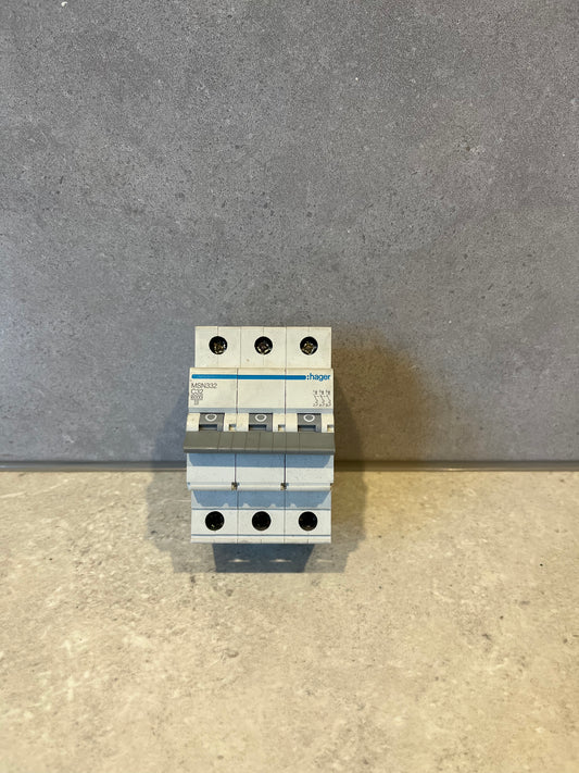 HAGER MSN332 | 32 AMP THREE POLE 6KA CIRCUIT BREAKER