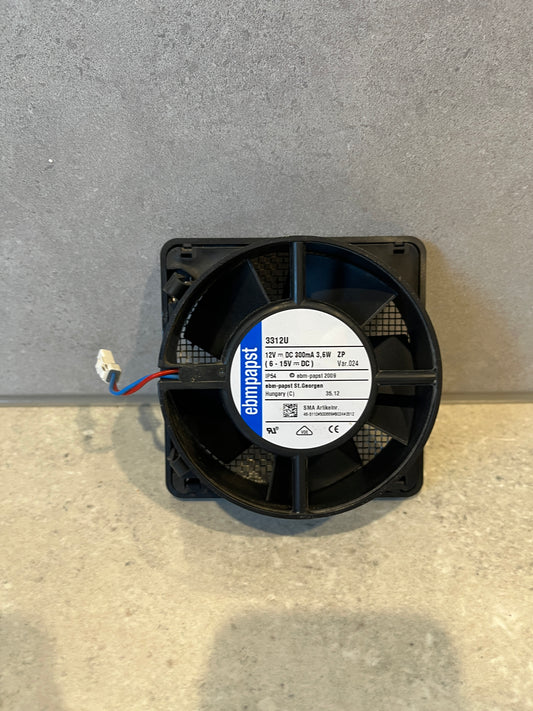 EBMPAPST 3312U Fans DC Tubeaxial Fan, 92x92x32mm, 12VDC, 47.1CFM, 2.4W, 37dBA, 3000RPM To suit SMA TRIPOWER