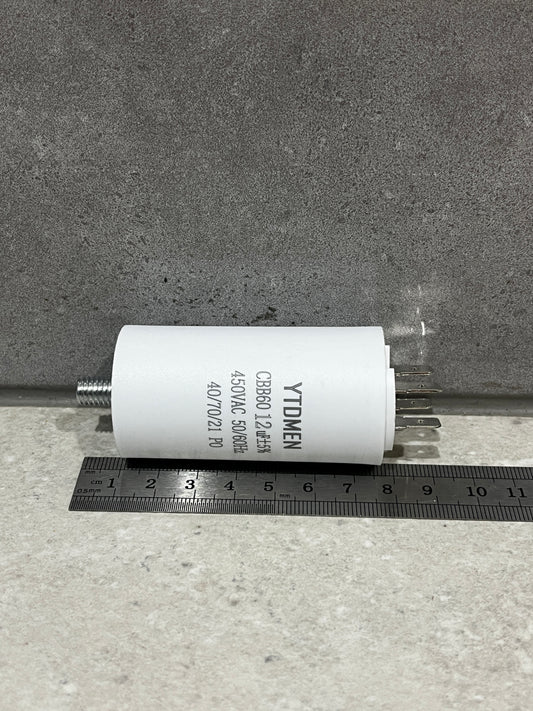 12µF, 450V AC Start/Run Capacitor (CBB60) Suit Motor Pump Spa, Pool , Fan M8 Screw