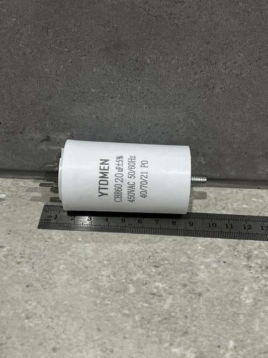 20µF, 450V AC Start/Run Capacitor (CBB60) Suit Motor Pump Spa, Pool , Fan M8 Screw