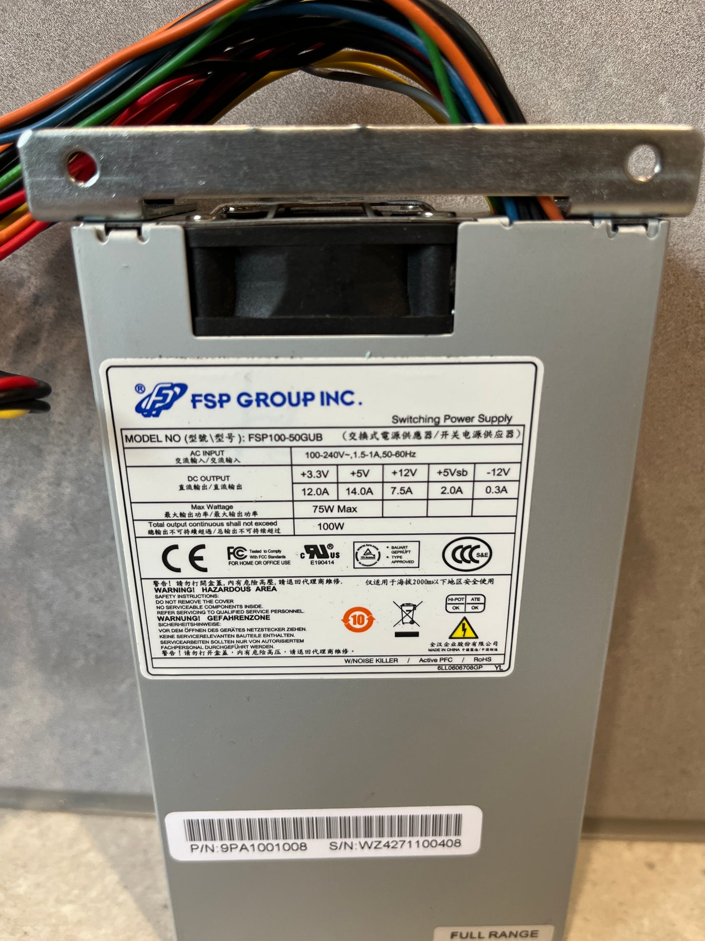 Power Supply Unit  FSP100-50GUB 75W Max