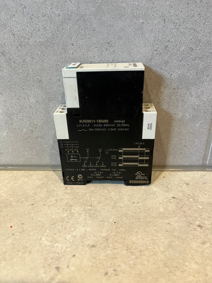 3UG3511-1BQ50 | Siemens | Monitoring Relay 230-400VAC 50-60Hz 8A 1/3HP