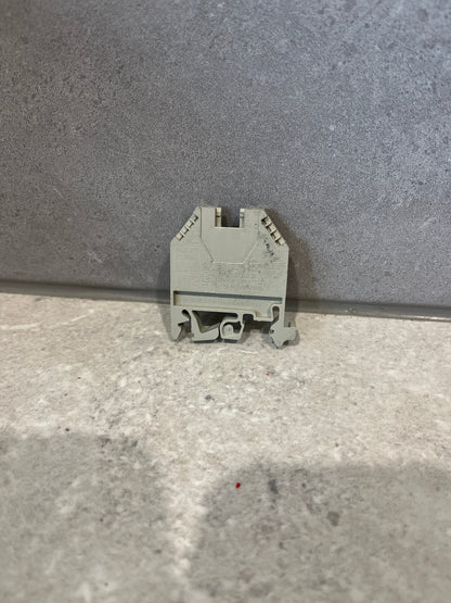 Weiland WK4/U DIN Rail Mount Terminal Block, 2 Ways, 22 AWG, 10 AWG, 6 mm2, Screw, 32 A