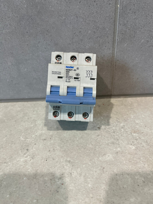 Nader D25 3 Pole 3 Phase MCB Circuit Breaker NB2T-63