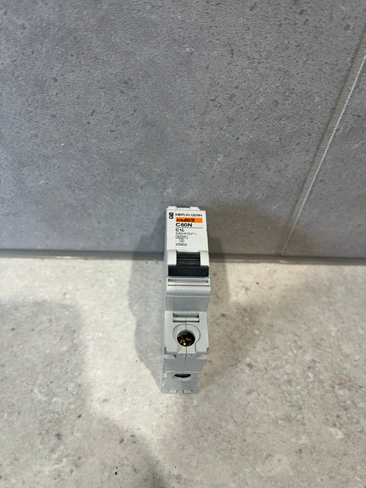 Merlin Gerin C60N C10 10A 1 Phase 1 Pole MCB Circuit Breaker