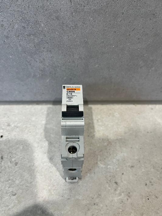 Merlin Gerin C60N C16 16A 1 Phase 1 Pole MCB Circuit Breaker