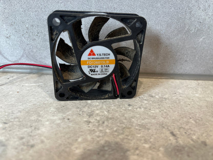 Y.S.TECH 6015 FD126015LB DC12V 0.14A 6CM silent cooling fan