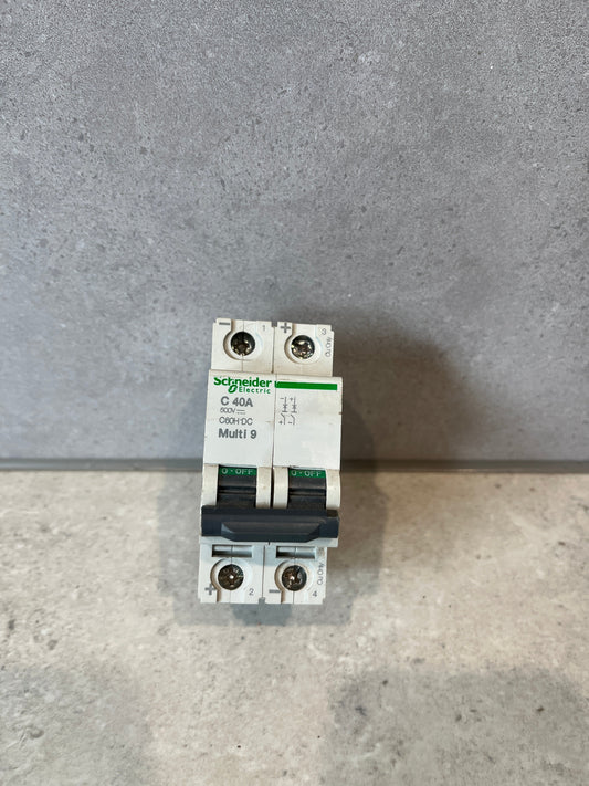 Schneider Circuit-Breaker C60H-Dc 500Vdc 40A MCB 2 POLE