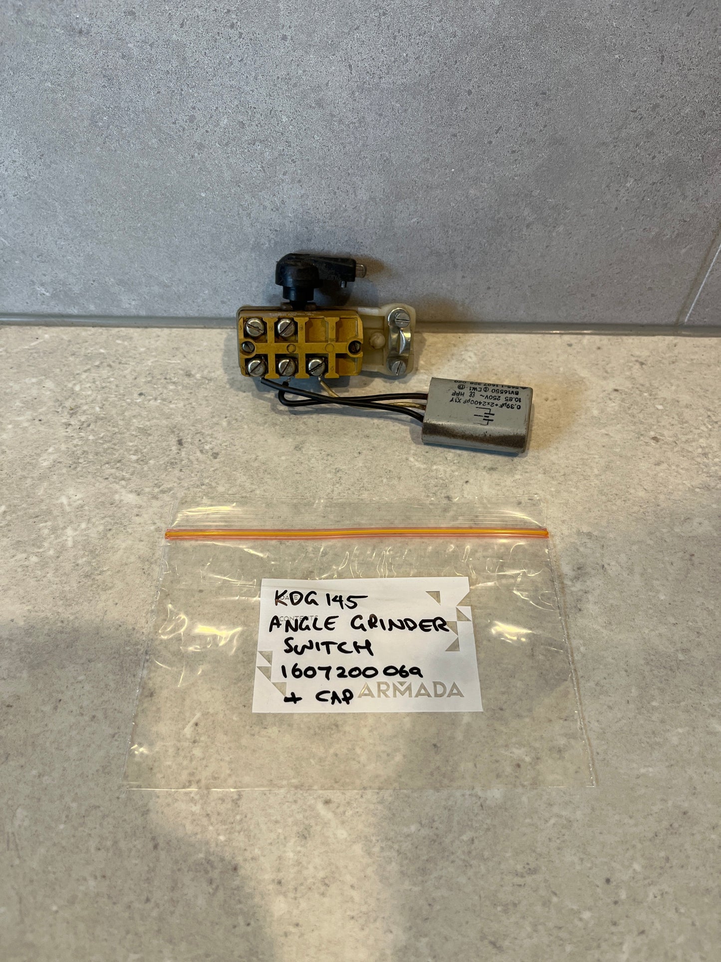 Bosch Angle Grinder Switch KDG145 1607200069 + Capacitor