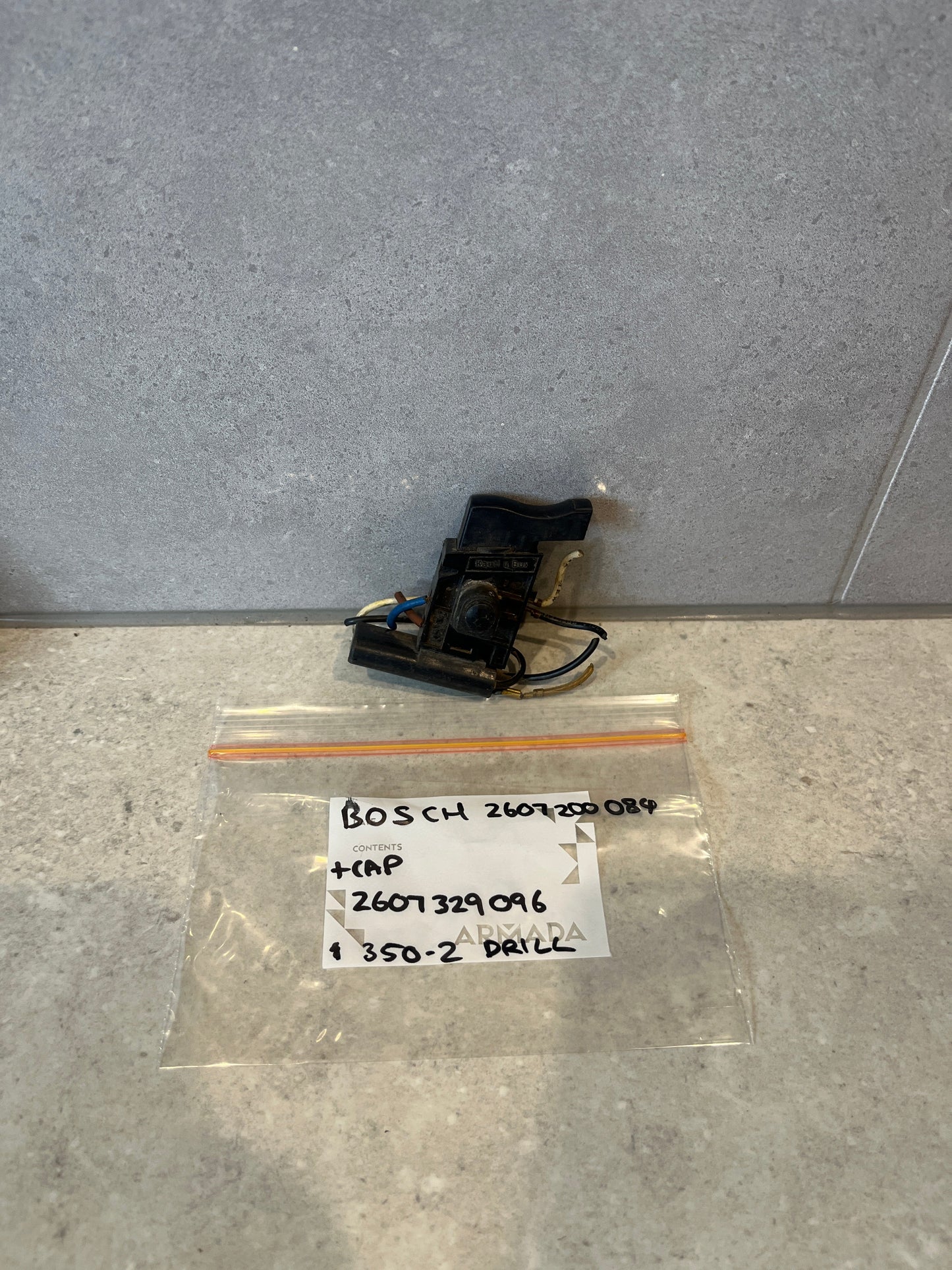 Bosch SB 350-2 ON-OFF SWITCH 2607200084 + Capacitor
