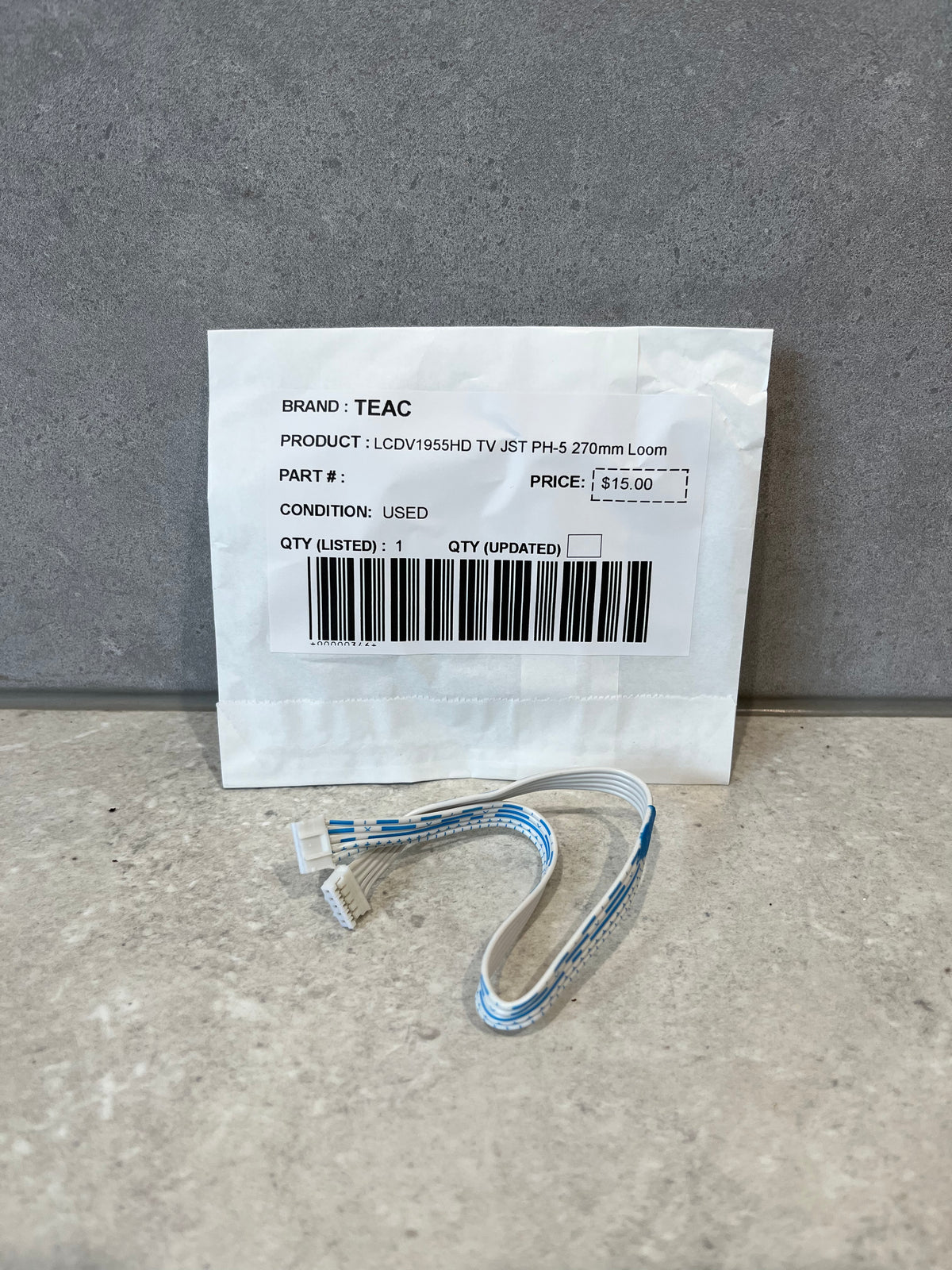 TEAC LCDV1955HD TV JST PH-5 270mm Loom