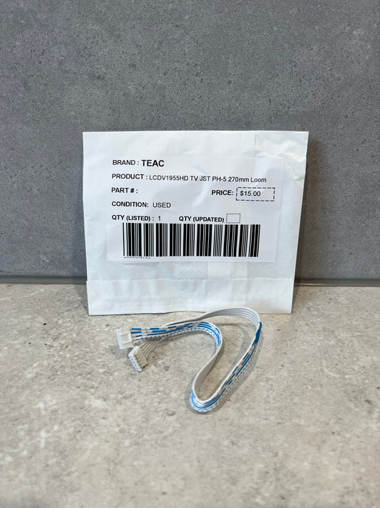 TEAC LCDV1955HD TV JST PH-5 270mm Loom