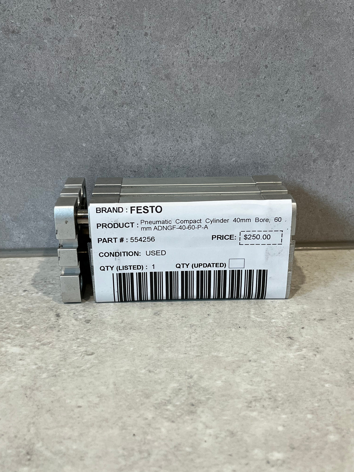 FESTO Pneumatic Compact Cylinder 40mm Bore, 60 mm ADNGF-40-60-P-A