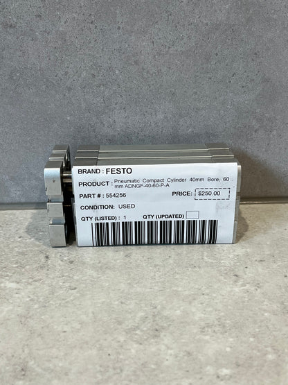 FESTO Pneumatic Compact Cylinder 40mm Bore, 60 mm ADNGF-40-60-P-A