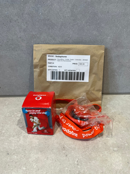 Vodafone SoundDec Cricket Radio Collectible -BRAND NEW IN PACKAGING