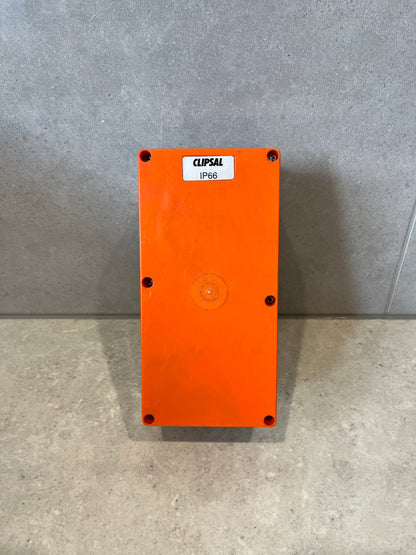Clipsal IP66, 2 Gang (101 x 198 x 91mm high) - Chemical Resistant Orange