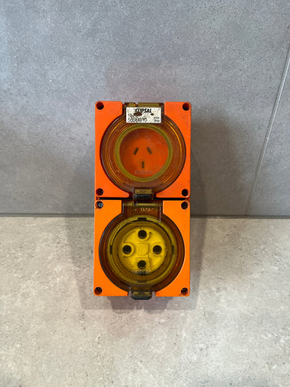 Clipsal 56SO310-RO & 56C420-RO Outlet on 56 Series JBox