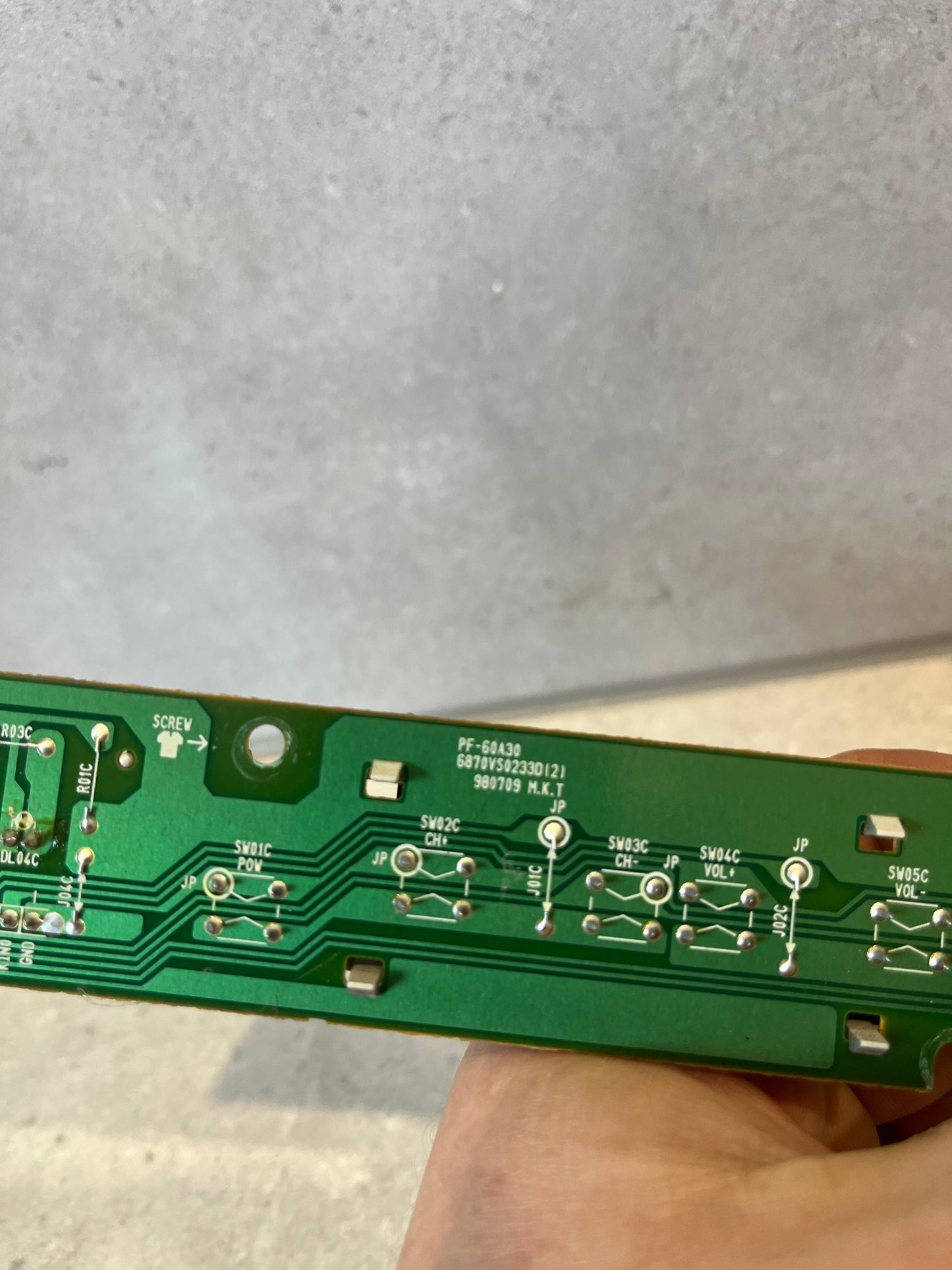 LG PF-60A30 Button Controls 5020V00246A