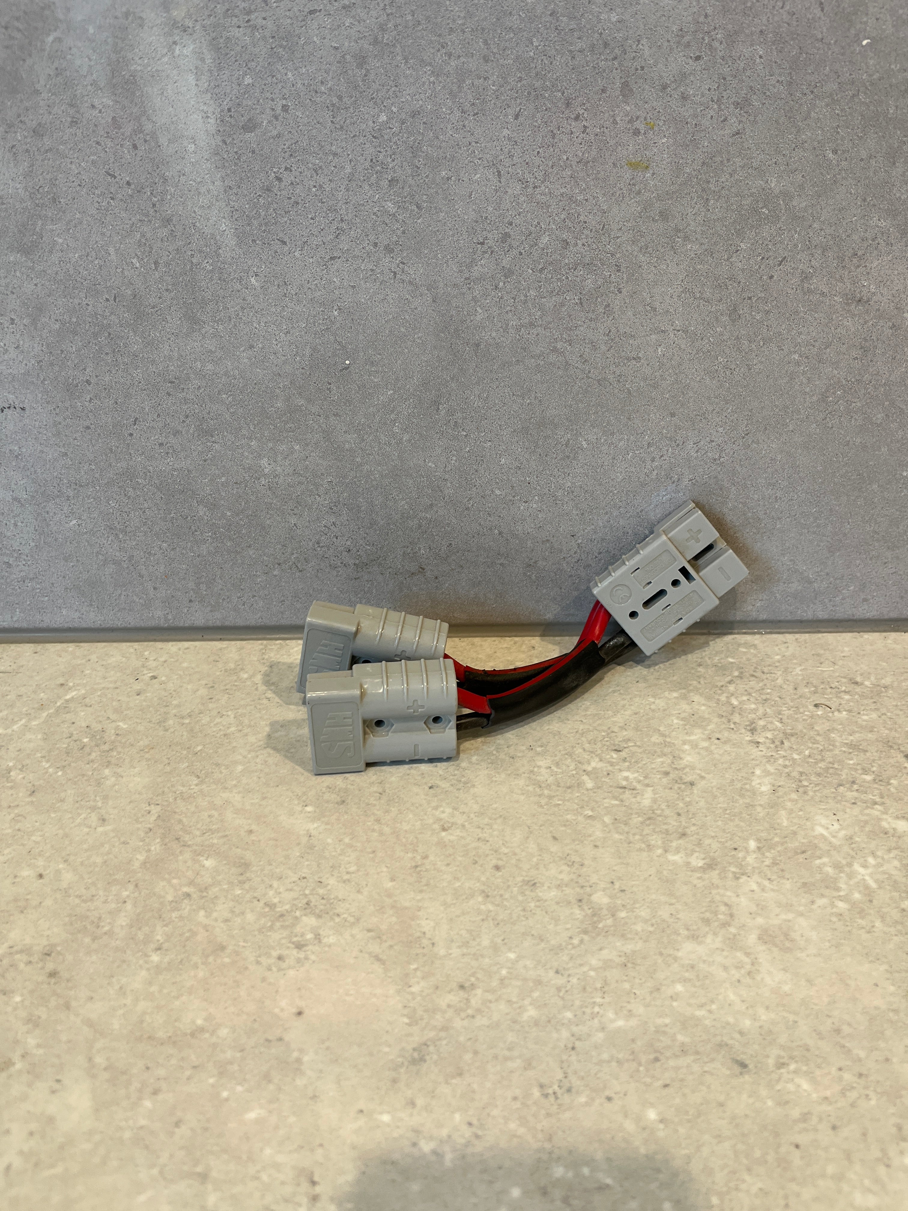 50 Amp Anderson Double Y Splitter Cable, 1 to 2 Anderson Plug Connecto ...