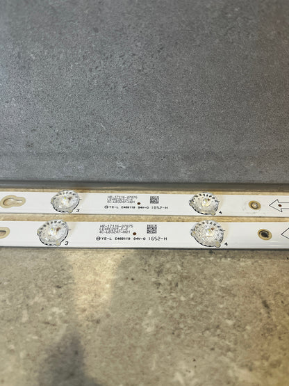 TOT-32D2700-2X7 TCL 32S3750TAAA LED Backlight strips set of (2) 32HR330M07A2 V2