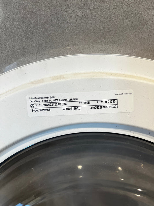 11035539 BOSCH FL WASHER DOOR AND HINGE COMPLETE WWM68