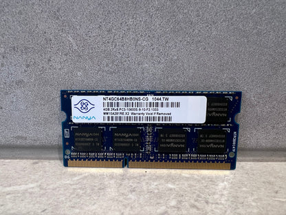 NANYA 4GB DDR3 1333MHZ 2RX8 PC3-10600S 204 pin SODIMM Laptop Ram