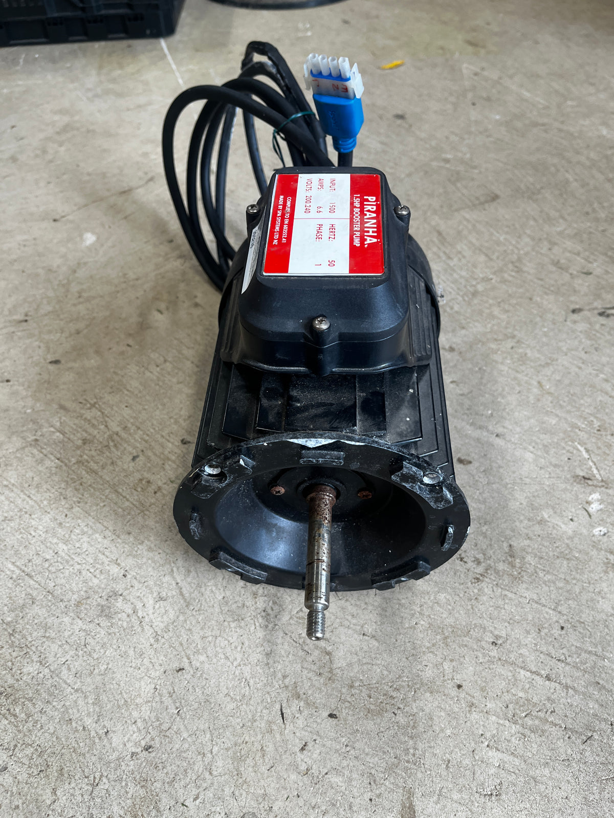 Spanet Piranha 1.5HP 1 Speed Spa Booster Pump - Motor only