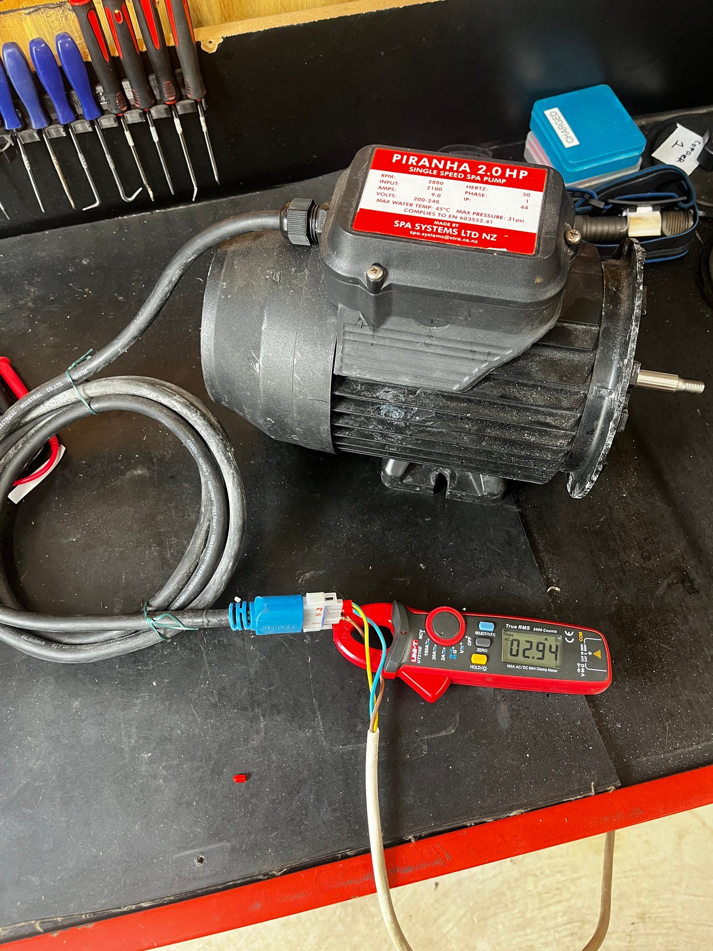 Spanet Piranha 2.5HP 1 Speed Spa Booster Pump - Motor only