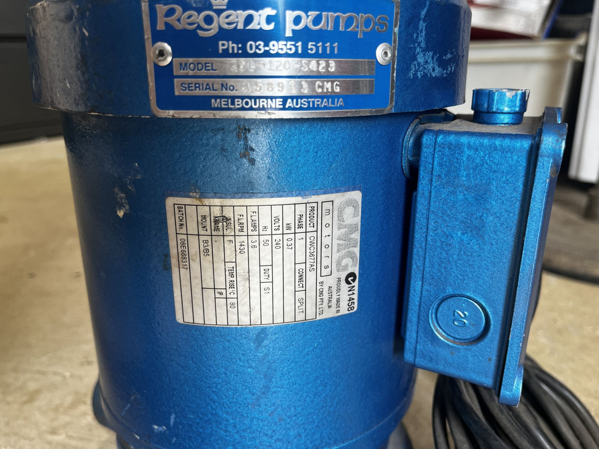 Regent 25L-120-S423 Single Phase 25mm FBSP In-Line Hot Water Circulator Pump 4 Pole