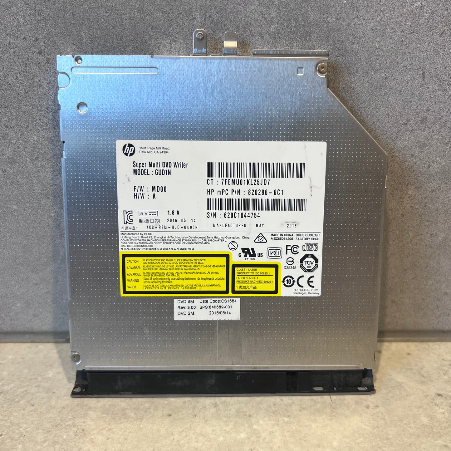 HP GUD1N Super Multi DVD-Writer Optical Drive 820286-6C1