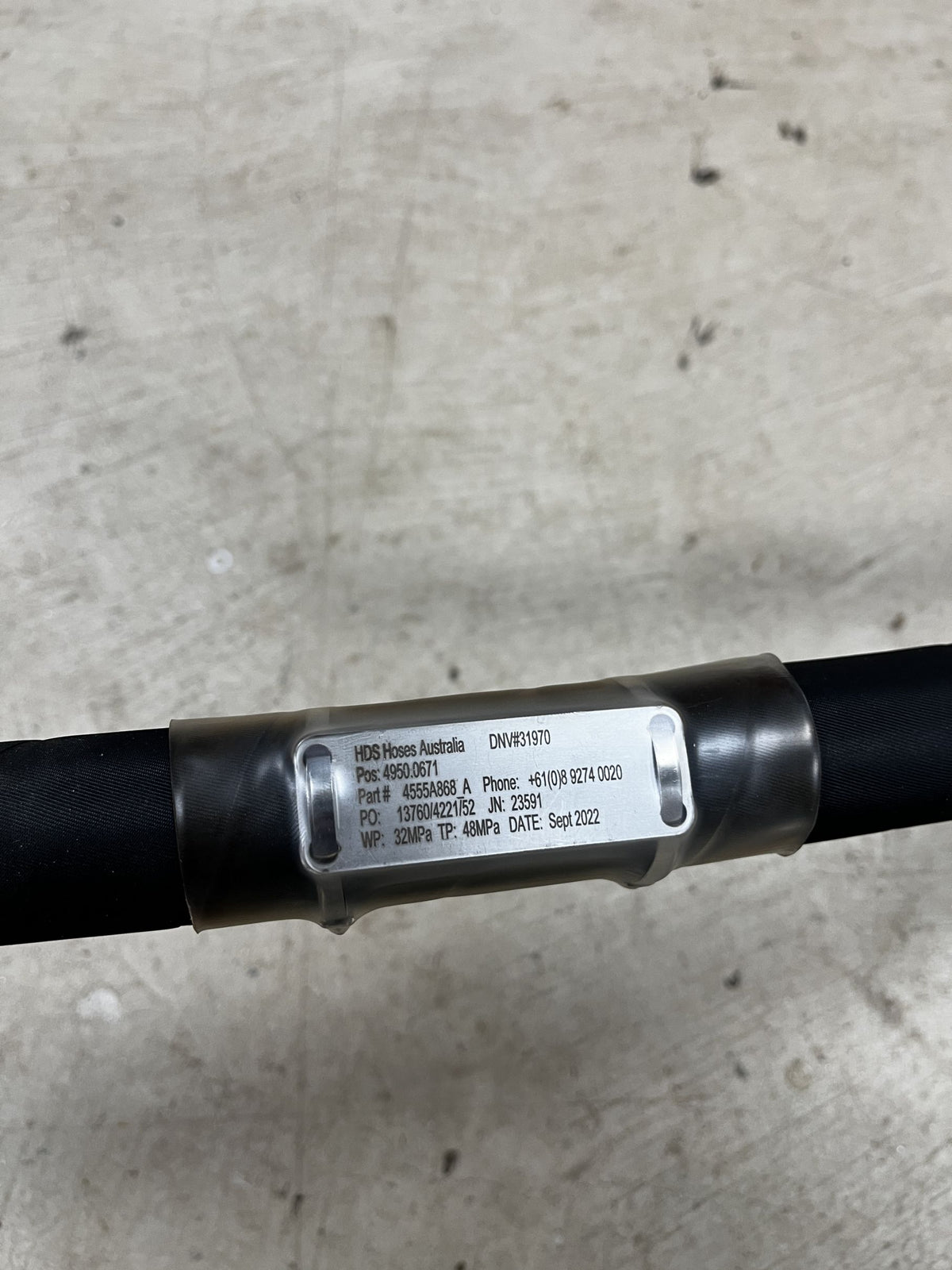 Manuli DN25 4SP 320Bar Hydraulic Hose – SAE61 x M45x2 35L DIN24