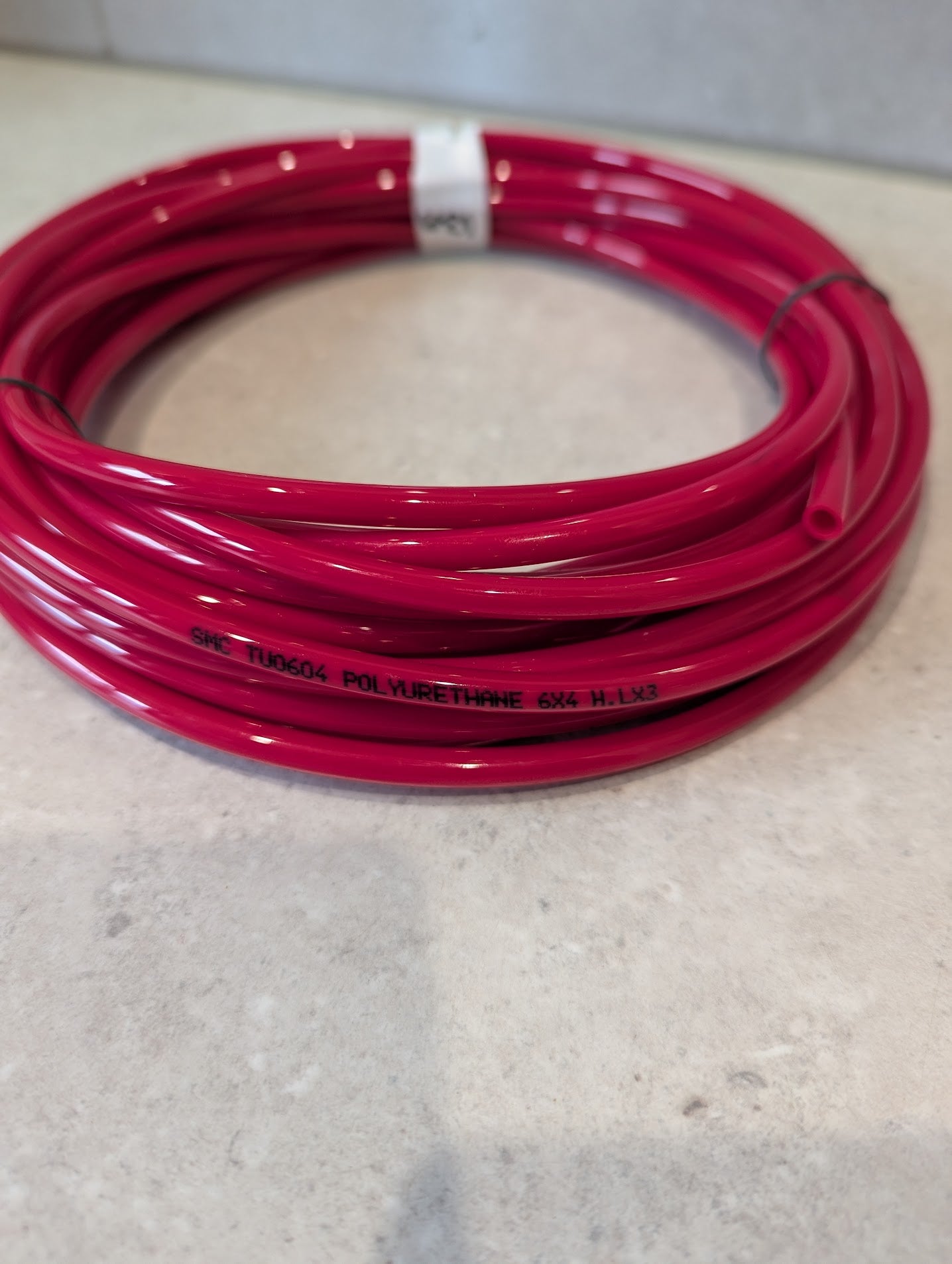 Air Hose 6mm OD x 4mm ID x 13M Length Red SMC TU0604