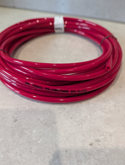 Air Hose 6mm OD x 4mm ID x 13M Length Red SMC TU0604