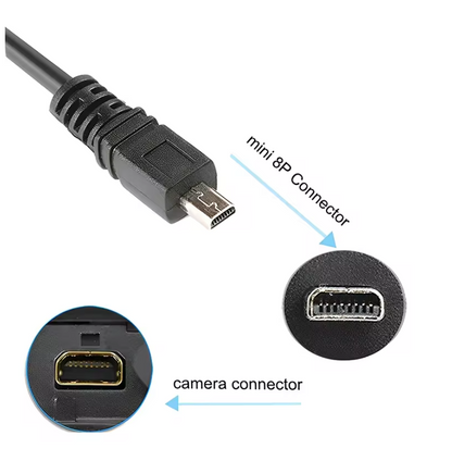 USB Data Cable Mini 8 Pin for Nikon CoolPix Fuji Panasonic Olympus Sony Camera 1 Meter