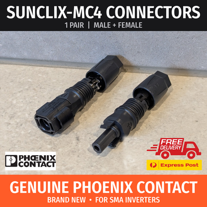 Genuine Phoenix Contact Sunclix Connectors Pair for SMA Inverter MC4 BRAND NEW